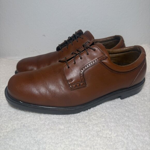 Florsheim Men's Shoes Midtown Oxford Brown Leather Plain Toe US 13 - Picture 3 of 10